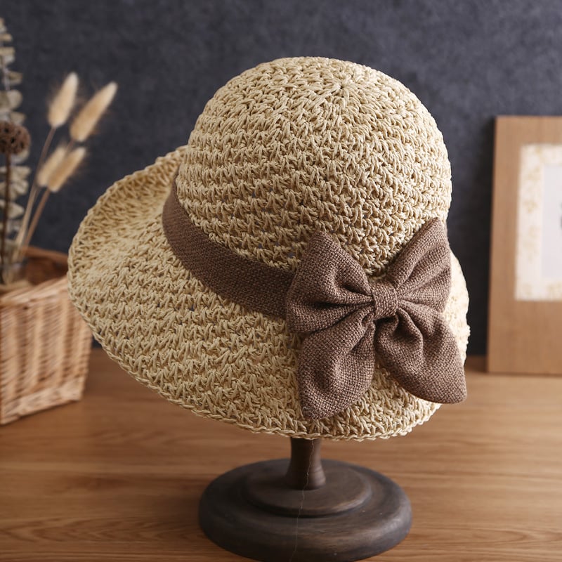 2026 Elegant Crochet Straw Hat with Ruffle Detail - Perfect for Summer Travel  Days