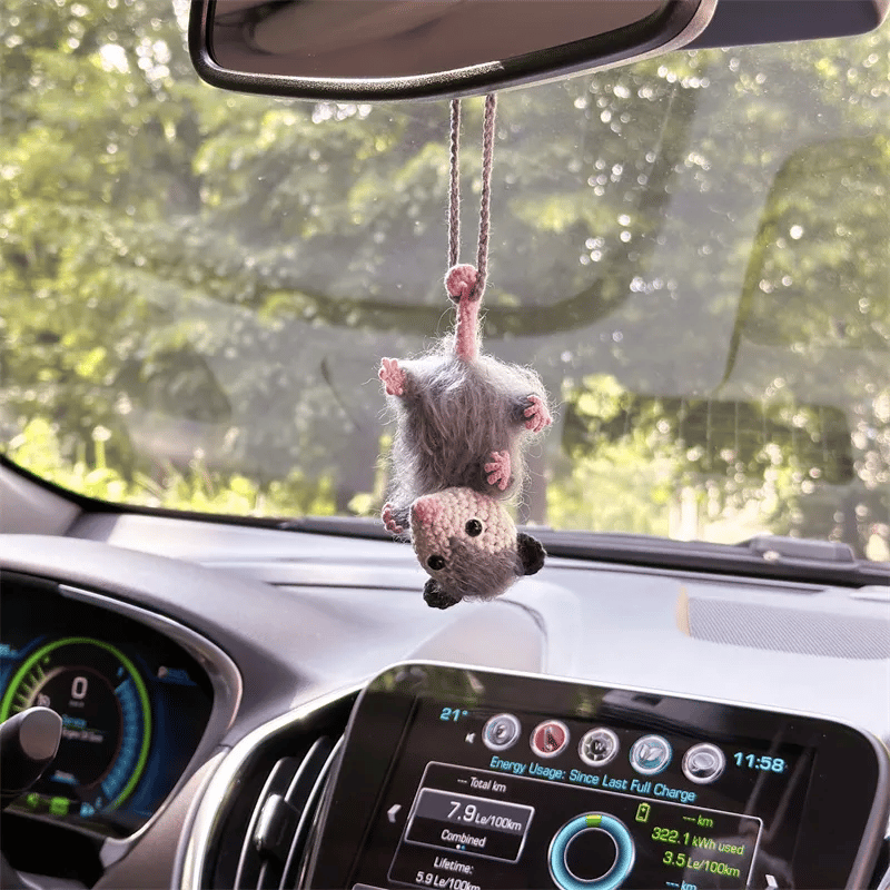 Possum Car Charm - 2026 New Gifts Rearview Mirror Accessory Swinging Car Ornament